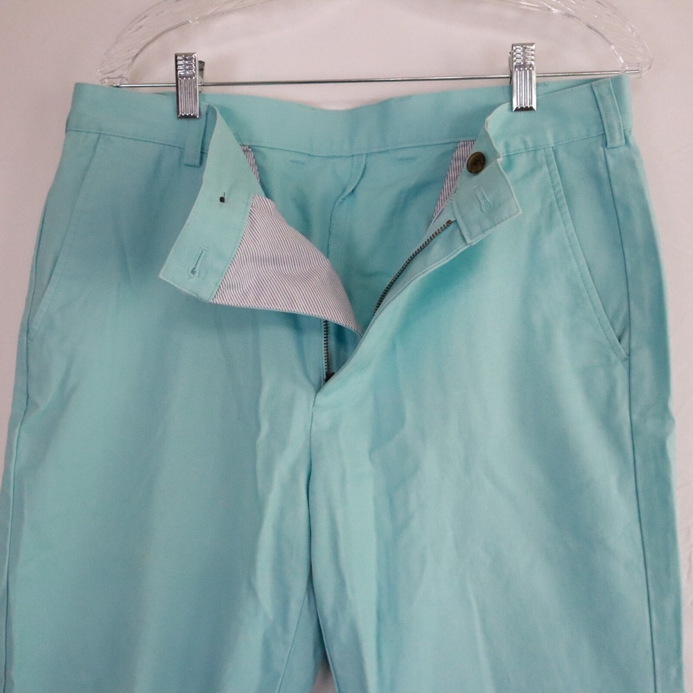 Brooks Brothers Pants Mens 34x30 346 Chino Casual Cotton Flat Front Blue - Picture 4 of 8